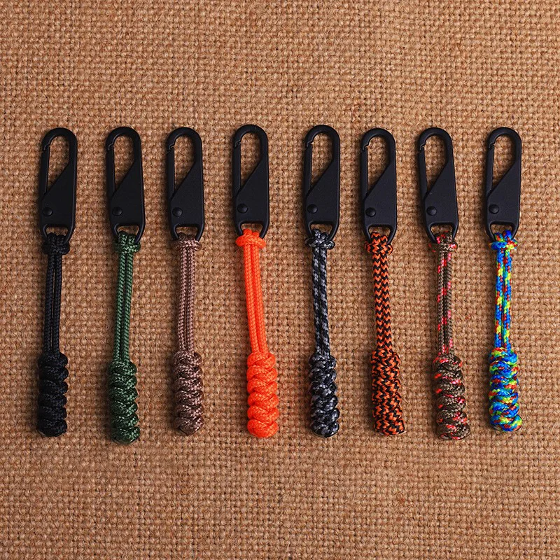 5PCS fabric zipper closure replacement Slider for zipper handle repair kit Zipper Pullers Durable  Wear-resistant Cord LLT003