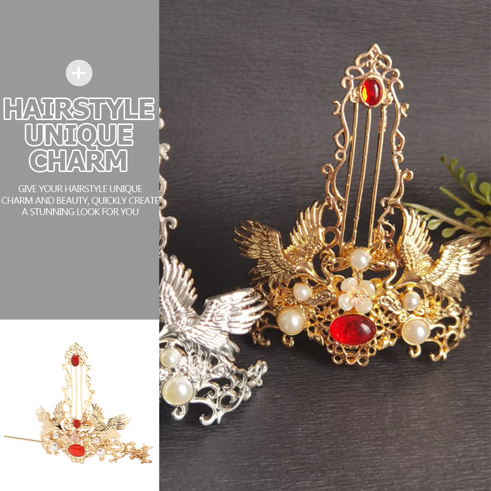 

Crane Hairpin Chinese Hair Coronet Elegant Retro Design Wedding Engagement Performance Cosplay Beautiful Headdress Hair Stick