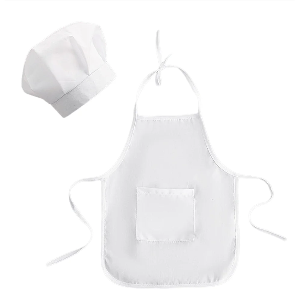 

Photography Props Hat Adorable Apron Cosplay Chef Clothes for Baby Newborn Infant (Boy Style, White, Size S)