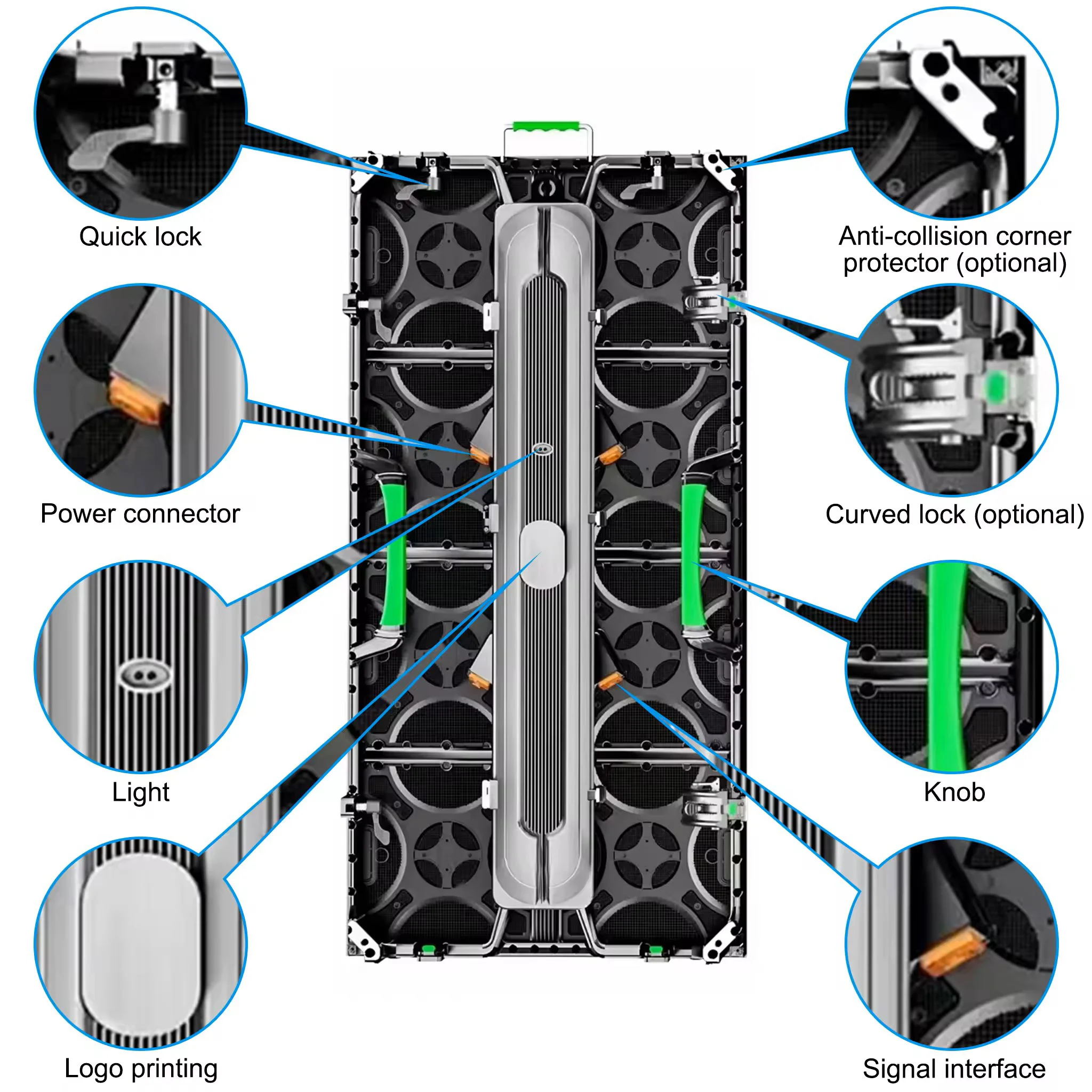 Painel de telas de concerto led 500x1000 p3.91 tela de exibição led ao ar livre 3m x 6m tela de palco led para eventos ao ar livre