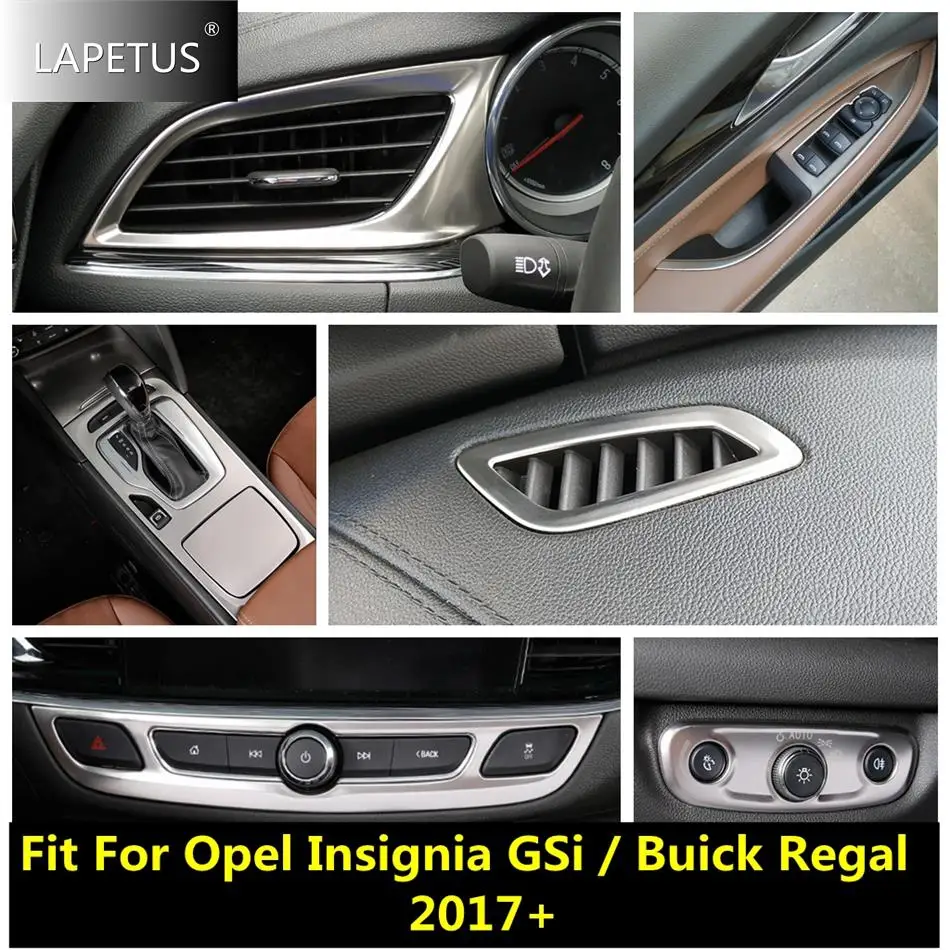 

Car Gear Box Shift / Door Speaker / AC Air Outlet Cover Trim For Opel Insignia GSi / Buick Regal 2017 - 2021 Silver Accessories