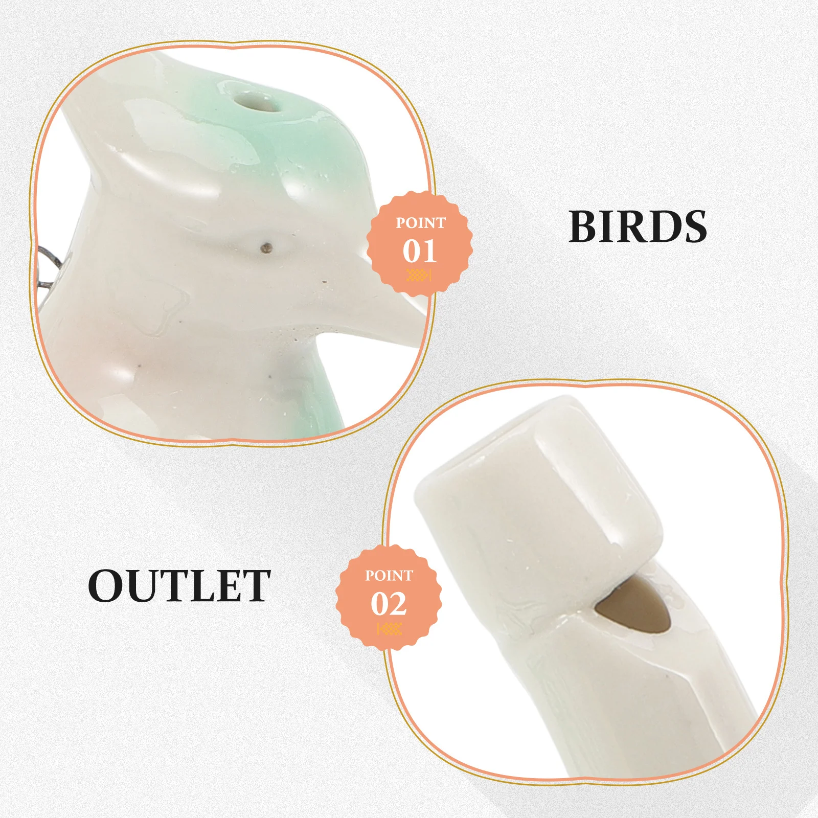 

5Pcs Ceramic Water Bird Whistles Funny Kids Musical Instruments Birthday Entertainment Gift Water Chirping Bird Caller Whistle