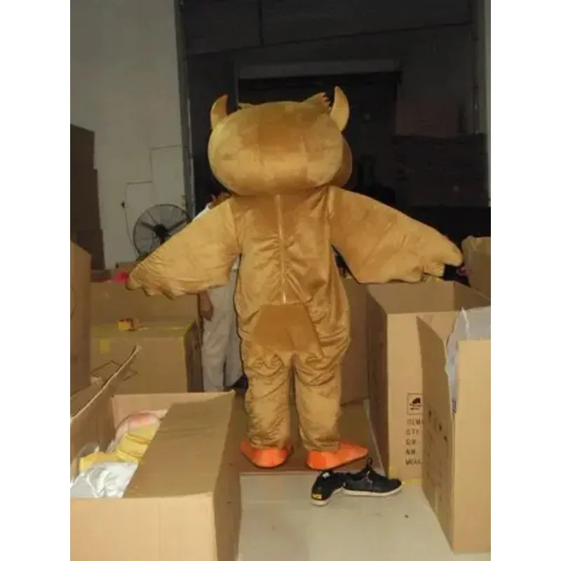 2024 النسخة الكلاسيكية وجه كبير البني البومة زي التميمة الكبار هالوين حفلة عيد ميلاد الكرتون الملابس تأثيري ازياء الكبار الحجم