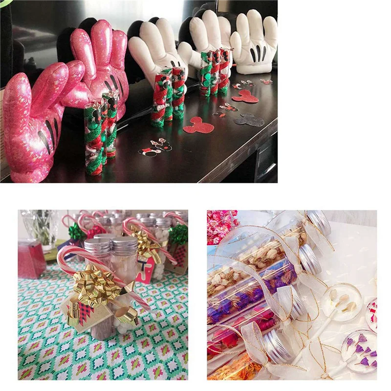 

60Pcs 110Ml Plastic Test Tube,Clear Flat Test Tubes,Plastic Test Tubes With Screw Caps For Candy,Beans,Party Decor