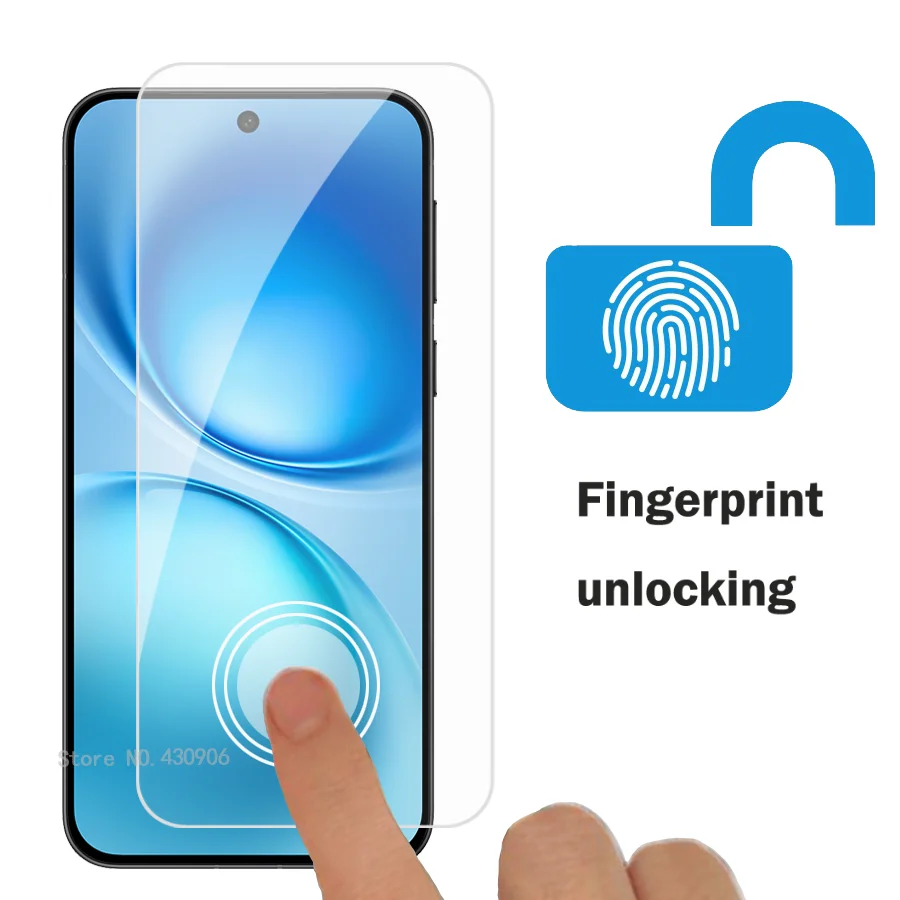 

For Vivo X200 FE Screen Protector Screen Coverage Transparent Tempered Glass Film 2.5D edge 9H Hard Film Fingerprint unlocking