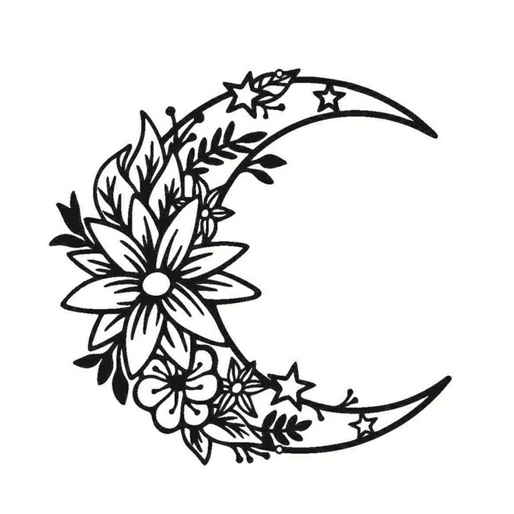 

Ornament Moon Wall Art Black Cabinets Fireplaces Hallways Hanging Home Decoration Living Room Sculpture Crafts