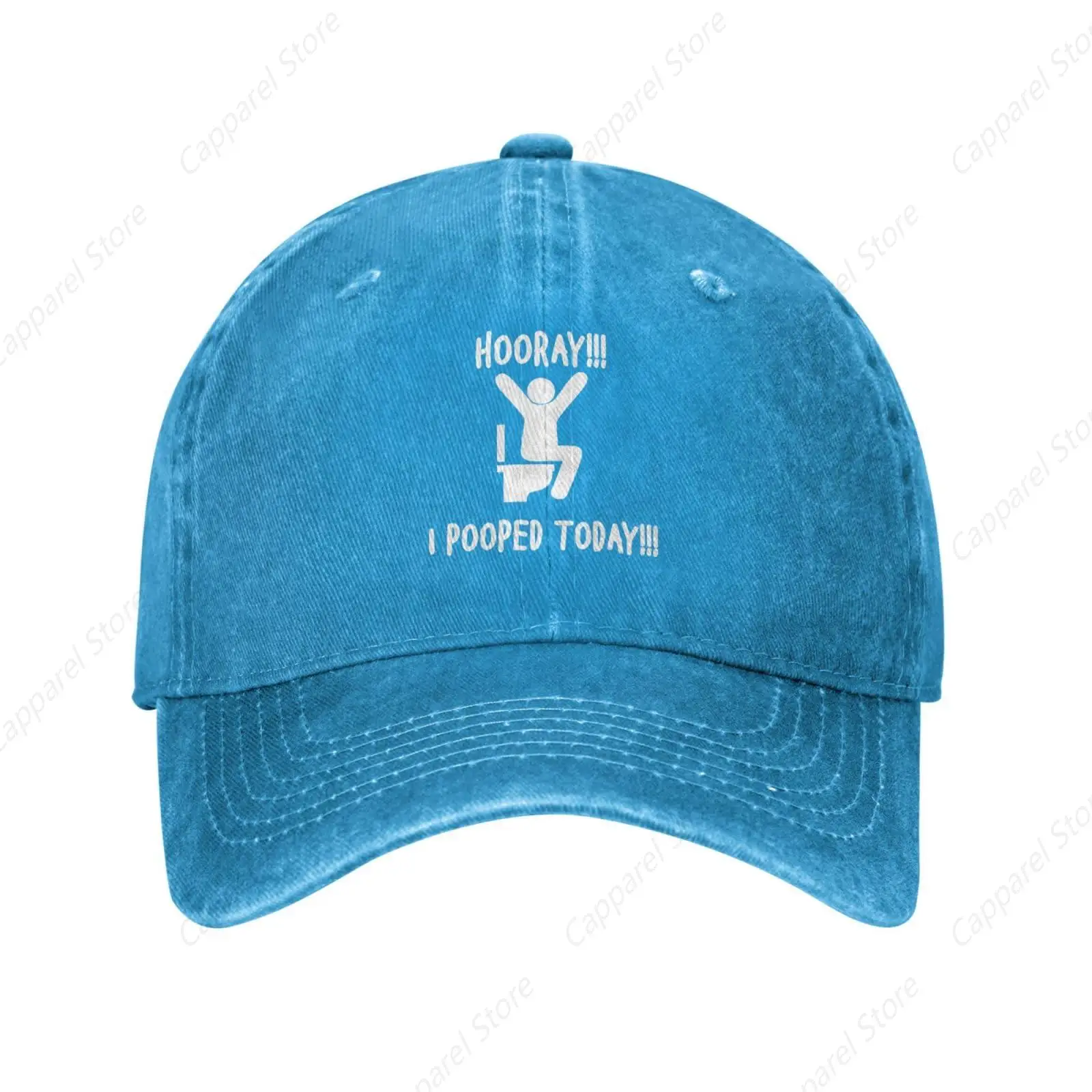 

I Pooped Today Hat Adjustable Baseball Cap Washed Denim Vintage Dad Trucker Hat Curved Brim Headwear