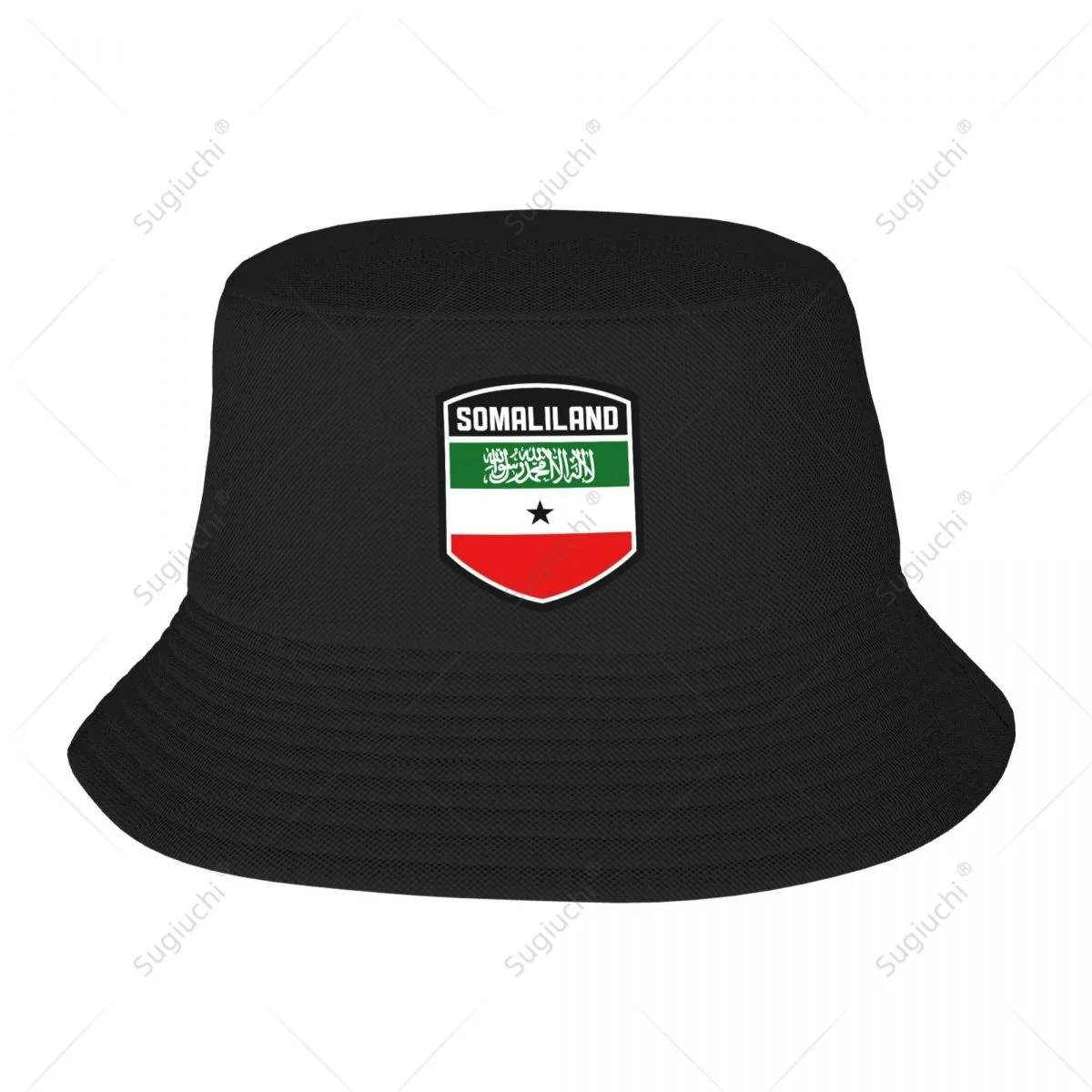 Somaliland Flag Shield Bucket Hats Print Cool Fans Sun Shade Simple Classic Outdoor Summer Fisherman Caps Fishing Cap