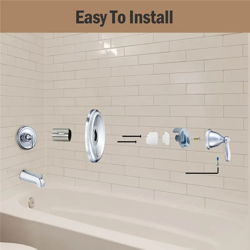 AB33-Replacement For Moen T2151 Brantford Posi-Temp Valve Trim Kit, Pressure Balancing Tub And Shower Lever Handle