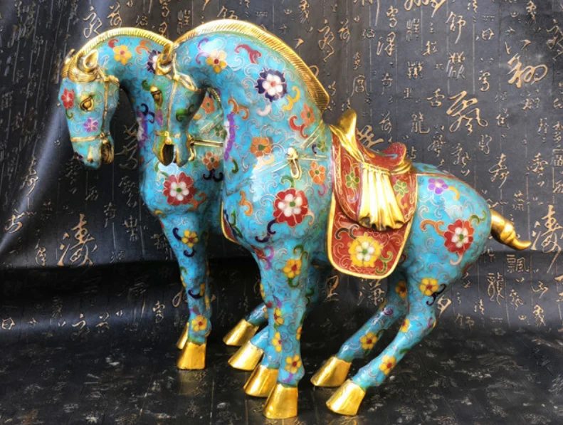 

Pure copper handicrafts, living room, home decoration, cloisonne, Tangma, ornaments