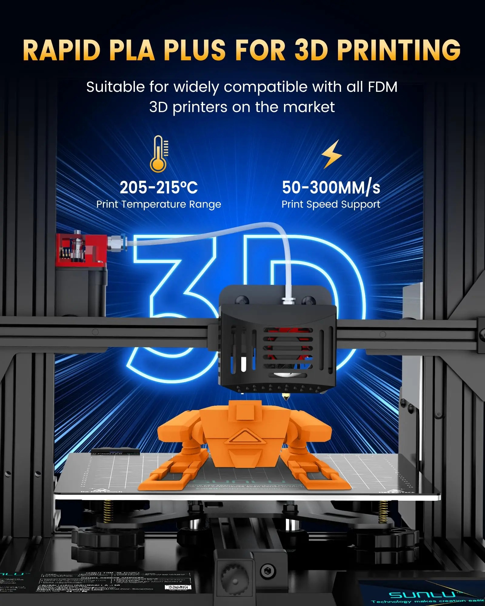 Imagem -05 - Sunlu-filamento Pla Mais 2.0 para Impressão 3d Carretel de 175 mm de Tamanho Carretel para Fdm Filamento de 175 mm de Tamanho