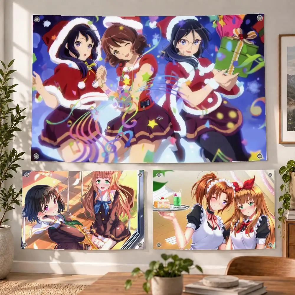 Anime Art Sound! Euphonium Flags Decorative Flag Banner Indoor Bedroom Dorm Gaming Room Wall Party Club Decor Fan Gift