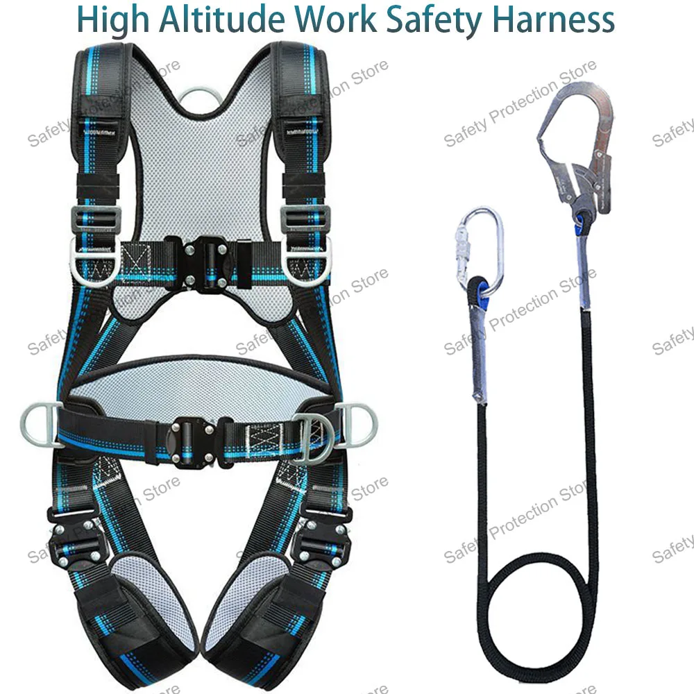 

High Altitude Work Safety Harness Full Body Safety Belt Outdoor Training Mountaineering Construction Rescue Protective Equipment