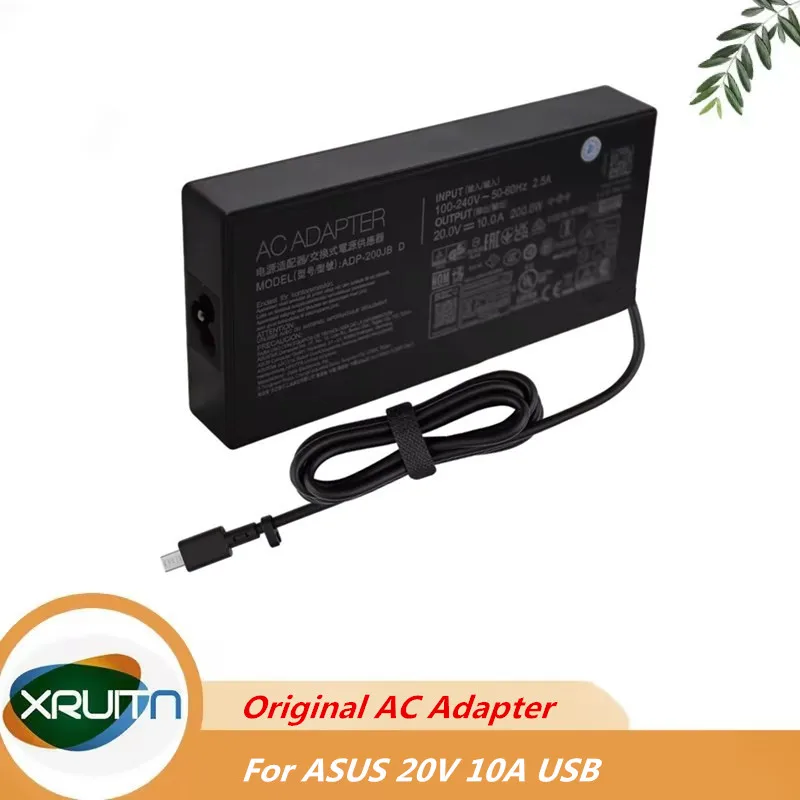 ADP-200JB D 20V 10A 200W AC Adapter Charger For Asus ProArt P16 H7606WP ROG Zephyrus G16 GA605 USB Tip ADP-200EB B A20-200P1A