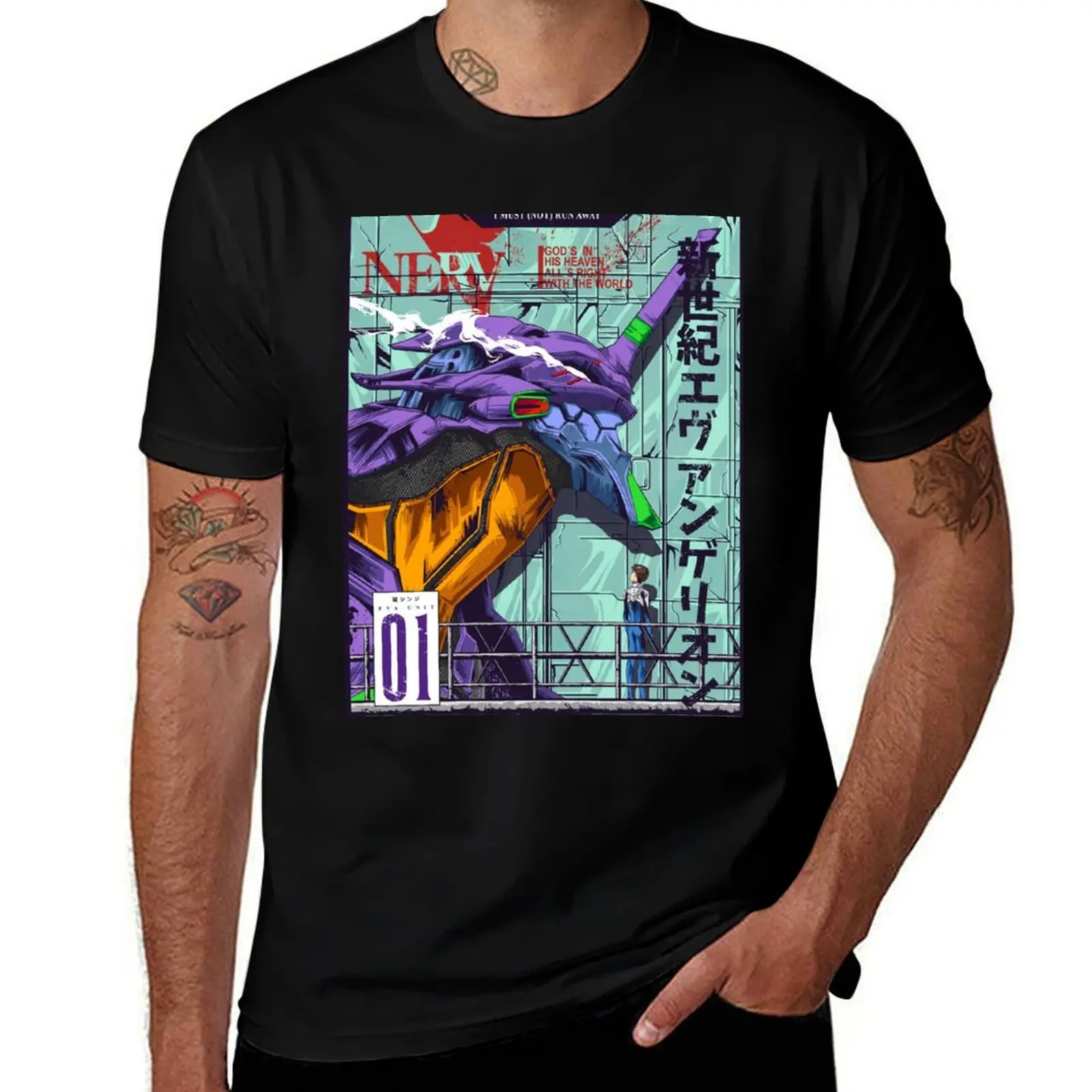 

Evangelion - EVA 01 Poster Color T-Shirt new gifts and t-shirts graphic shirts vintage anime shirt mens champion t shirts