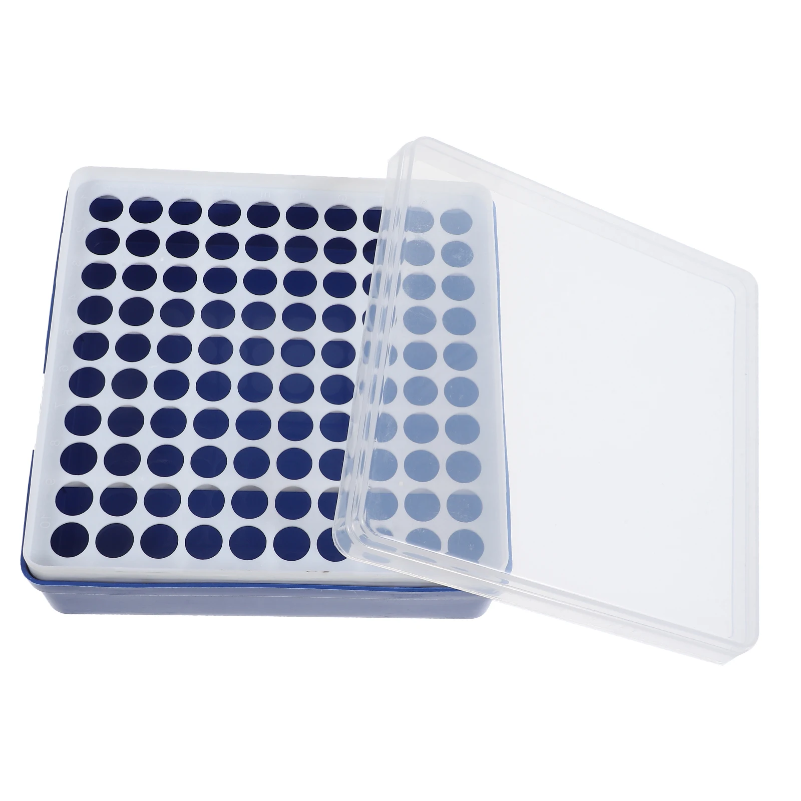 

100 Holes 1.5ml Tube Box Lightweight Storage Organizer Lab Racks Plastic Containers Test Tubes Box Laboratory Use