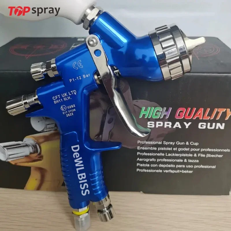 

Topspray Spray Gun Painting Gun 1.3mm Nozzle Blue with Mixing Cup Water Based Air Spray Gun Airbrush