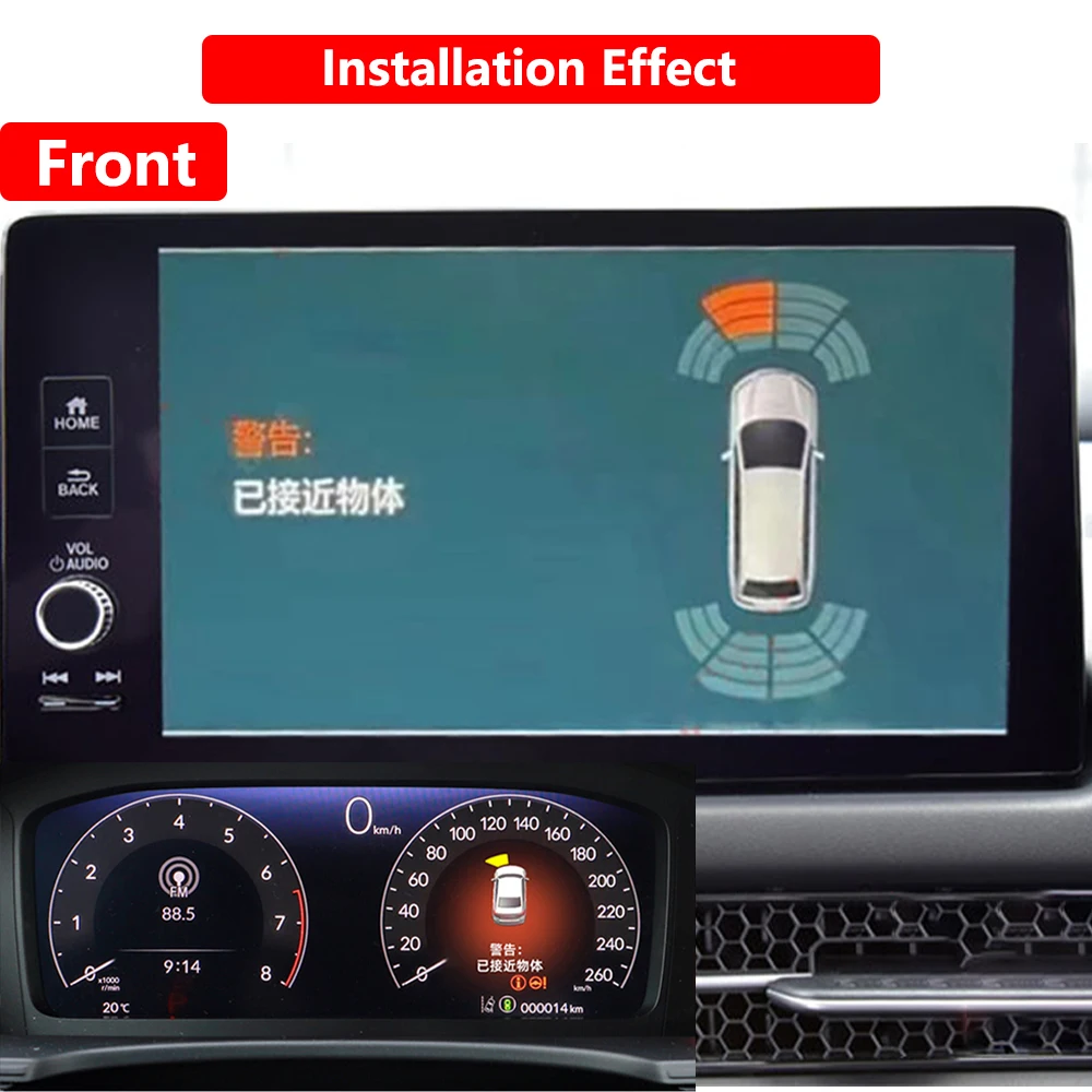 ZhuCamX for Honda ZR-V HR-V ZRV HRV ZR HR V RZ 2023 2024 2025 Car Parking Sensor Front Rear Reverse Assist Reversing AID System