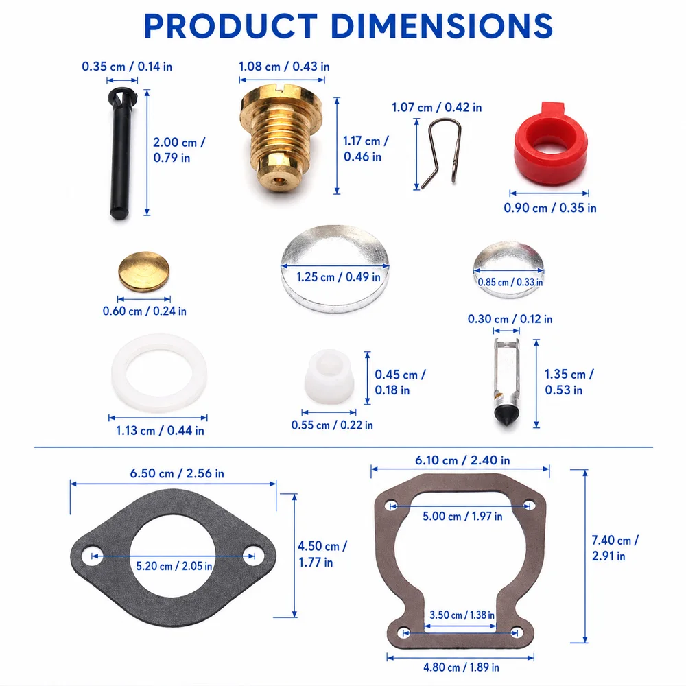 For Johnson Evinrude 9.9 HP 15 HP Outboard Motors 2-Stroke 1974-1988 Carburetor Repair Kit  398453 765574 0398453 439072 398452 image 4