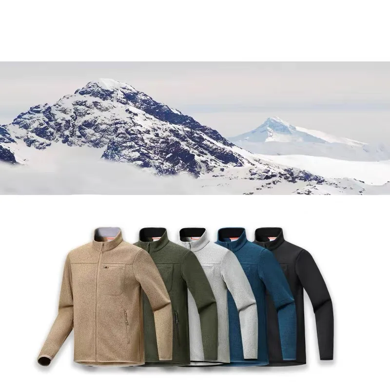 

Warm Fleece-Lined! Men's Heavyweight Fleece Jacket Fall/Winter, Two-Tone Thick-Knit Premium, Soft Thick, Outdoor & Commute