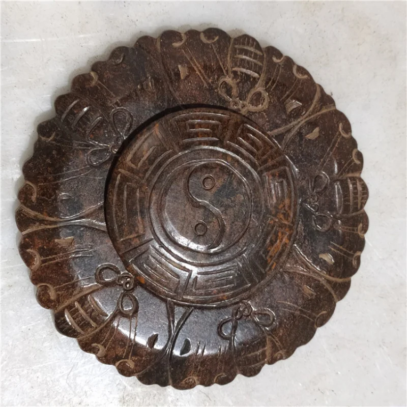 

Антикварный нефрит, натуральный состаренный ремесло, железный камень, высокий древний нефрит, пять благословений, восемь триграмм, чернильный камень, канцелярские принадлежности