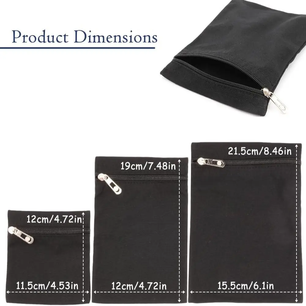 Travel Wallet Pouch Sew-in Side Hidden Pocket with Zipper Inside Security Pocket for Clothing Coat Inside Pockets view 6