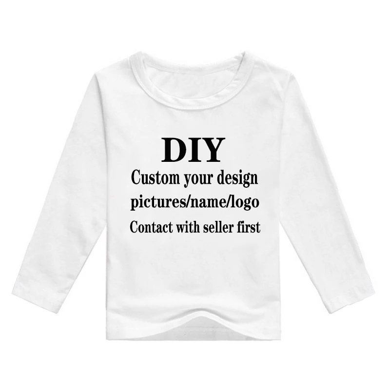 

Kids Long Sleeve T Shirt Baby Custom Your Own Design T-Shirt Boys/Girls DIY Clothes,Contact With Seller First