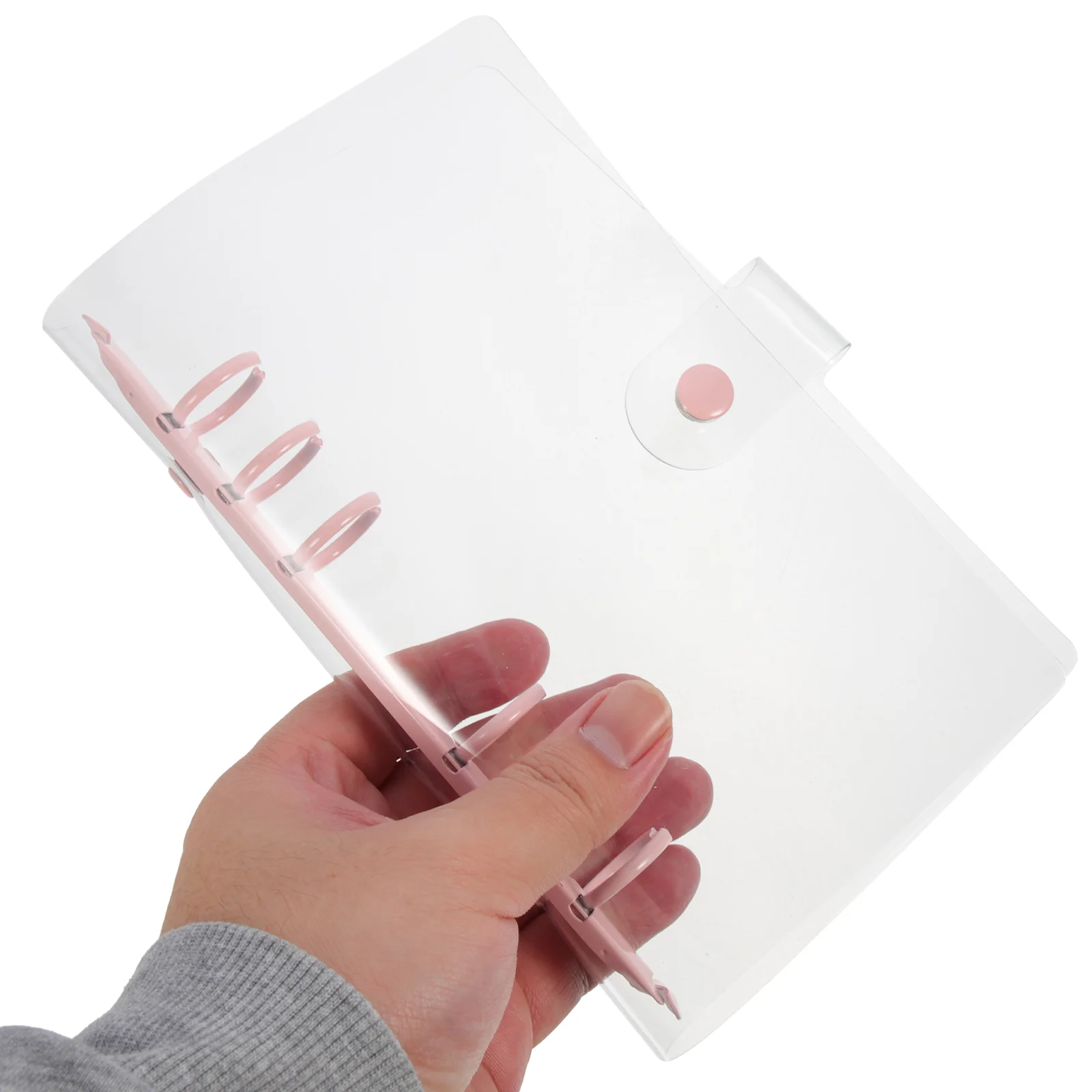 Transparent 6 PVC Rose Gold Mini Notebook Cover File ganizer Kawaii Cute School Planner Folder Office Supplies