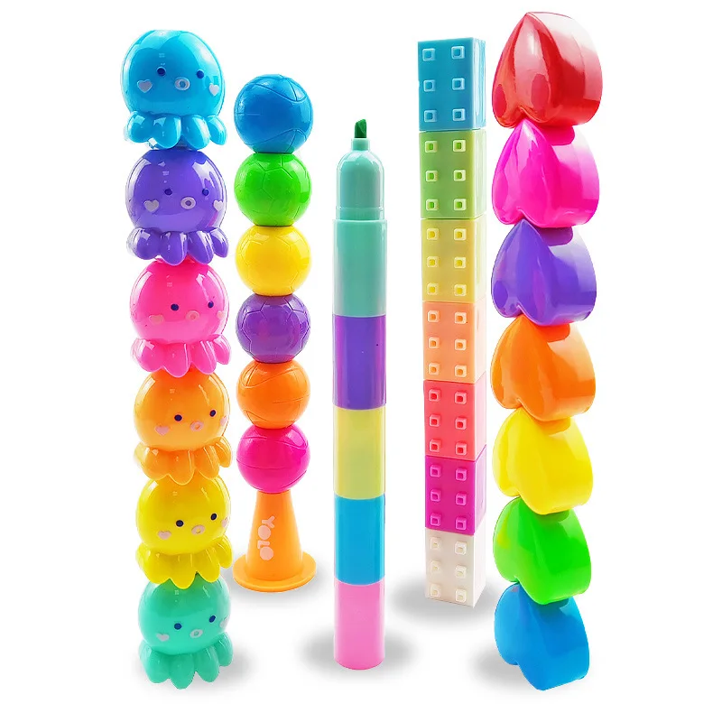 1pcs Creative Cat Claw Bear Shape Highlighter Wholesale Cartoon Cute Student Line Color Marker Note Marker Pen