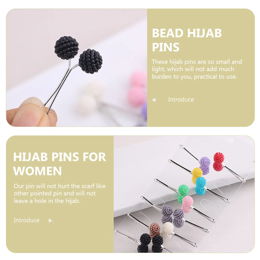 

12Pcs Hijab Pins Metal Scarf Pins Shawl Clips Brooch for Women Multi Color Portable Lightweight Scarves Accessories