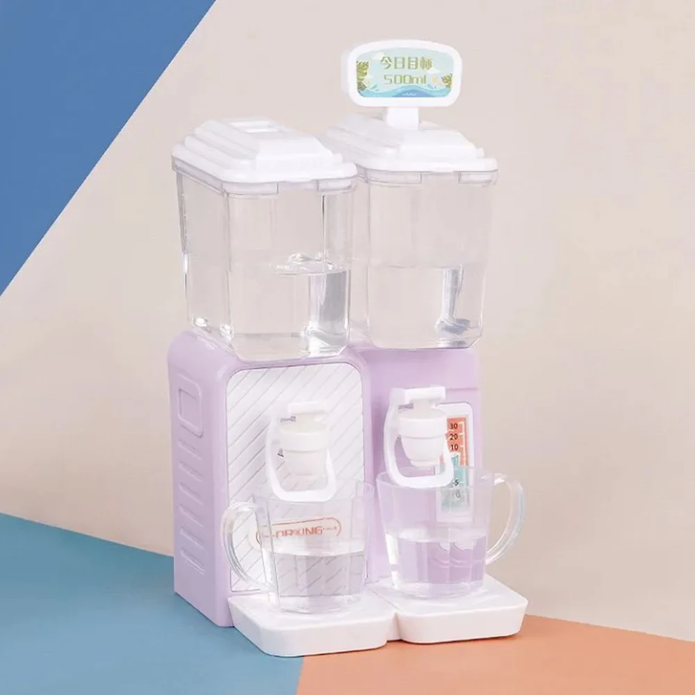 Mini Simulation Water Dispenser Can Pour Water Kitchen Model Ornament Beverage Miniature Furniture Dollhouse Accessorie Toy Gift