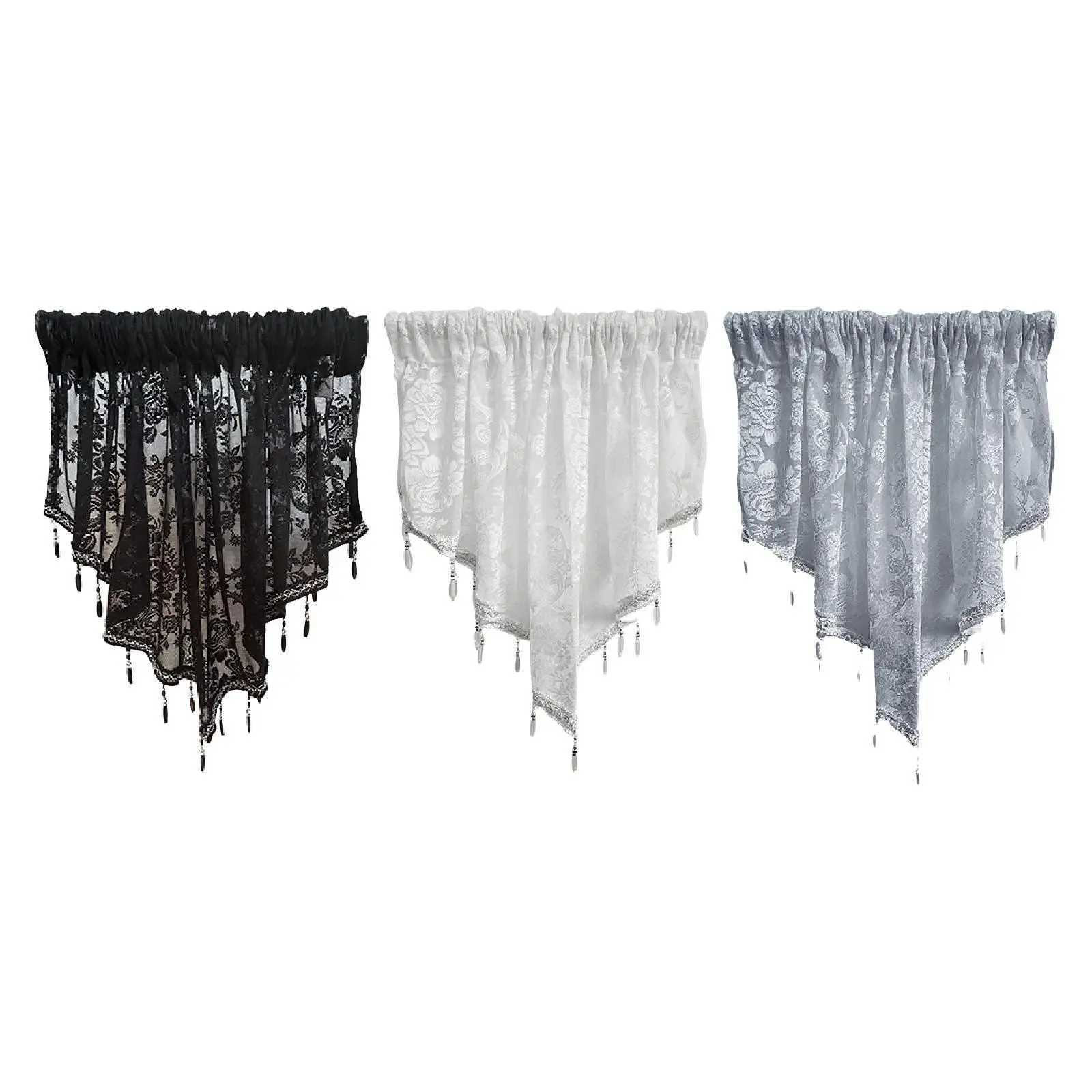 Window Valance Decorative Easy Installation Home Decor Lightweight Kitchen