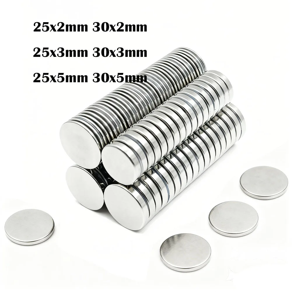 

Super Powerful Magnets Neodymium Magnet NdfeB N35 Strong Permanent Magnetic Imanes Refrigerator Magnet 25x2/3/5mm 30x2/3/5mm