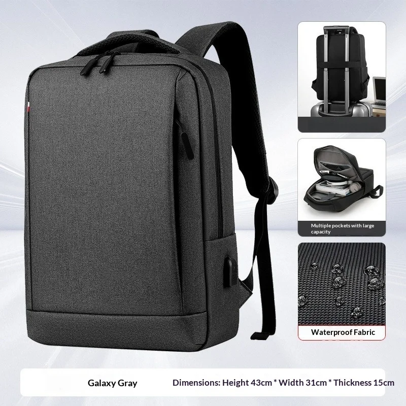 Mehrschichtige Reisetasche mit Reißverschluss für Herren, großer Rucksack, Business-Laptop-Rucksack, erweiterbarer Rucksack für Damen und Herren, Schultasche