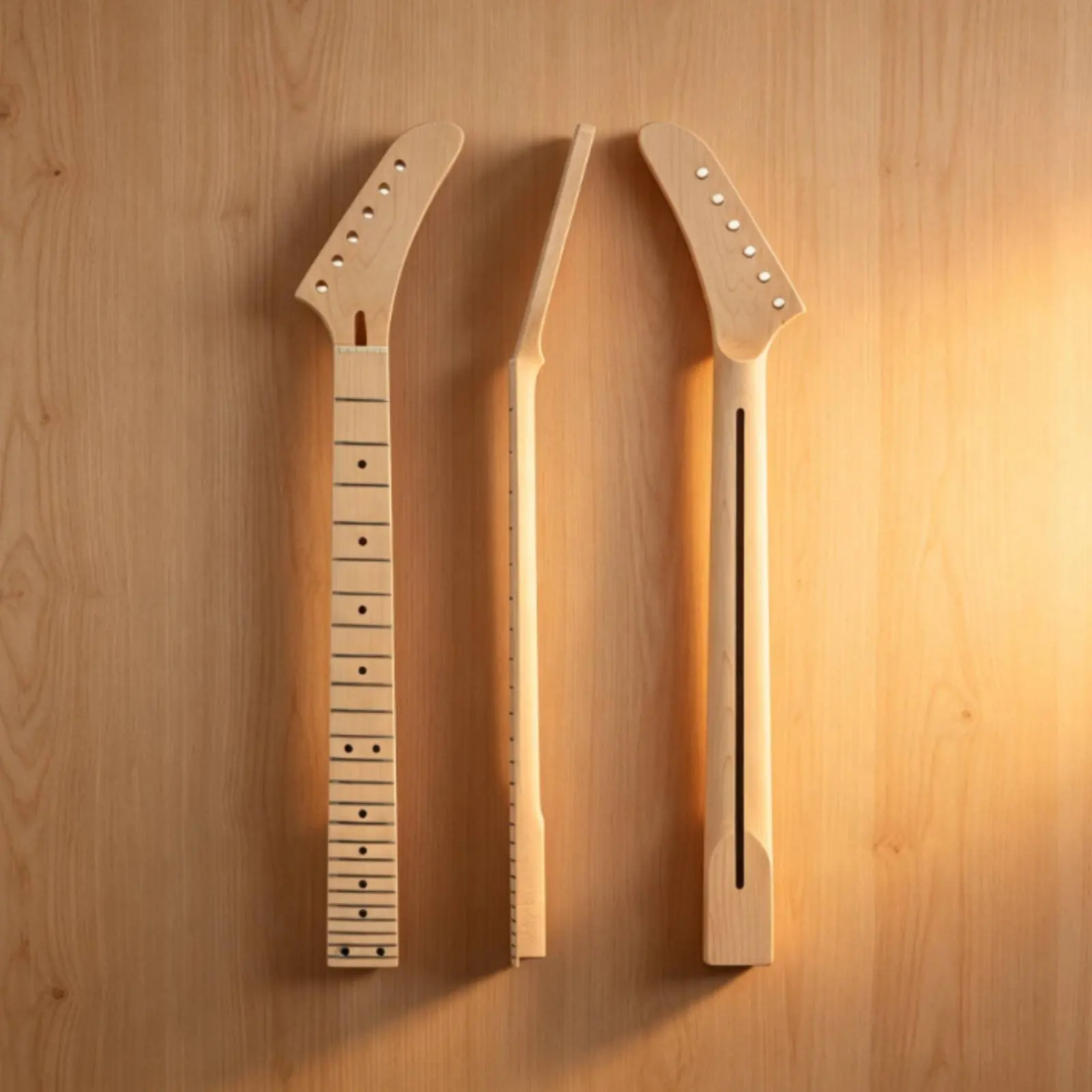 24 Fret Guitar Neck Dot Inlays Satin Maple Guitar Neck for DIY Builders