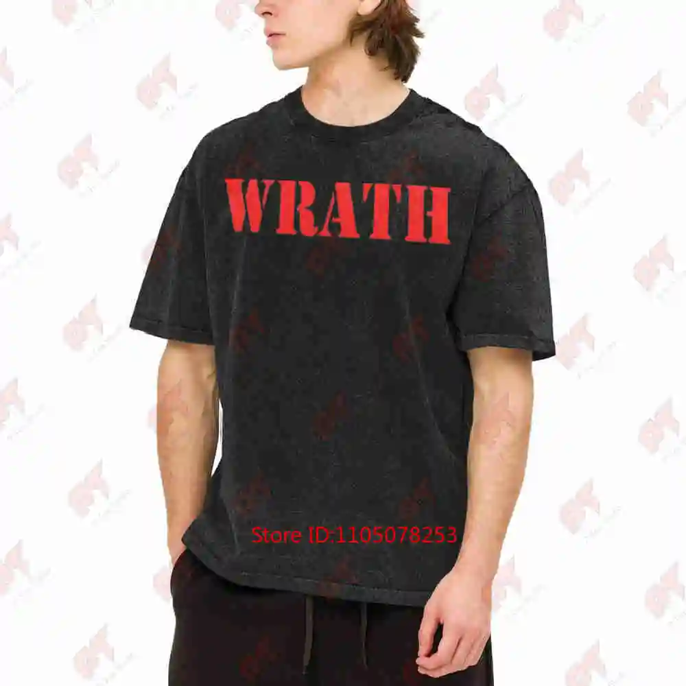 Wrath Natural Selection Vintage Washed Tee Pure Cotton T-Shirt