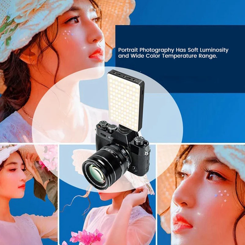 ไฟ LED โทรศัพท์มือถือขนาดเล็กไฟเซลฟี่ไฟหรี่แสงได้ RGB เติมแสงสำหรับสมาร์ทโฟนหลายรุ่น