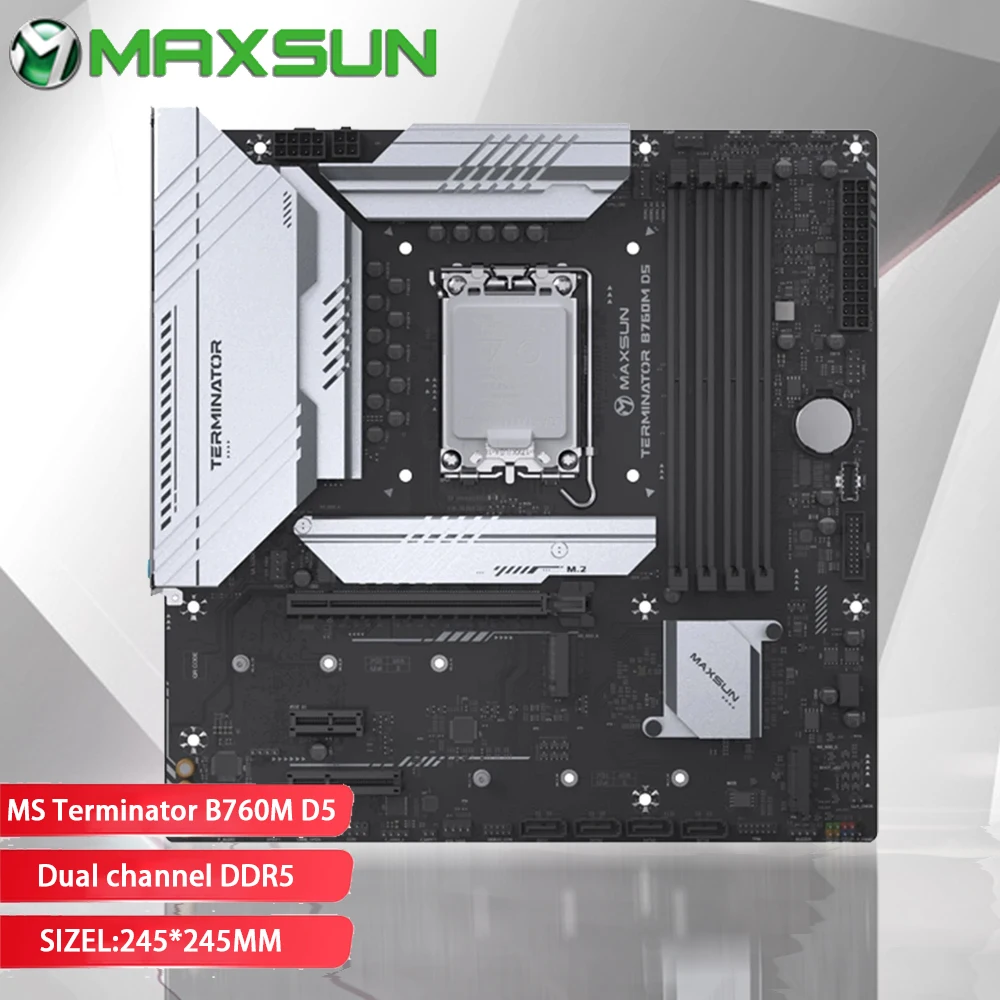 MAXSUN Terminator B760M DDR5 Motherboards LGA 1700 DDR5 128GB M-ATX For Intel B760 Desktop Mainboard Support Intel 12 13 Gen