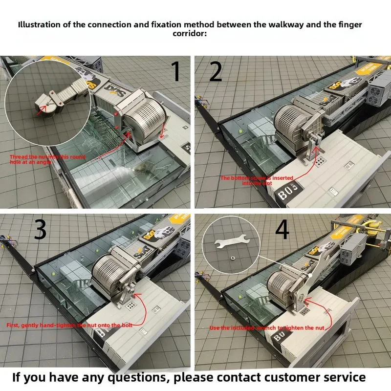 For 08 Hangar 1:200 Airport Module Terminal Apron Model with Lighting - view 6