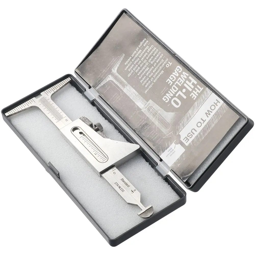 Measure Precision Tools Inch and Metric Hi Lo Welding Gauge Stainless Steel Pipe Gauge Ulnar Welder Inspection Gauge Weld