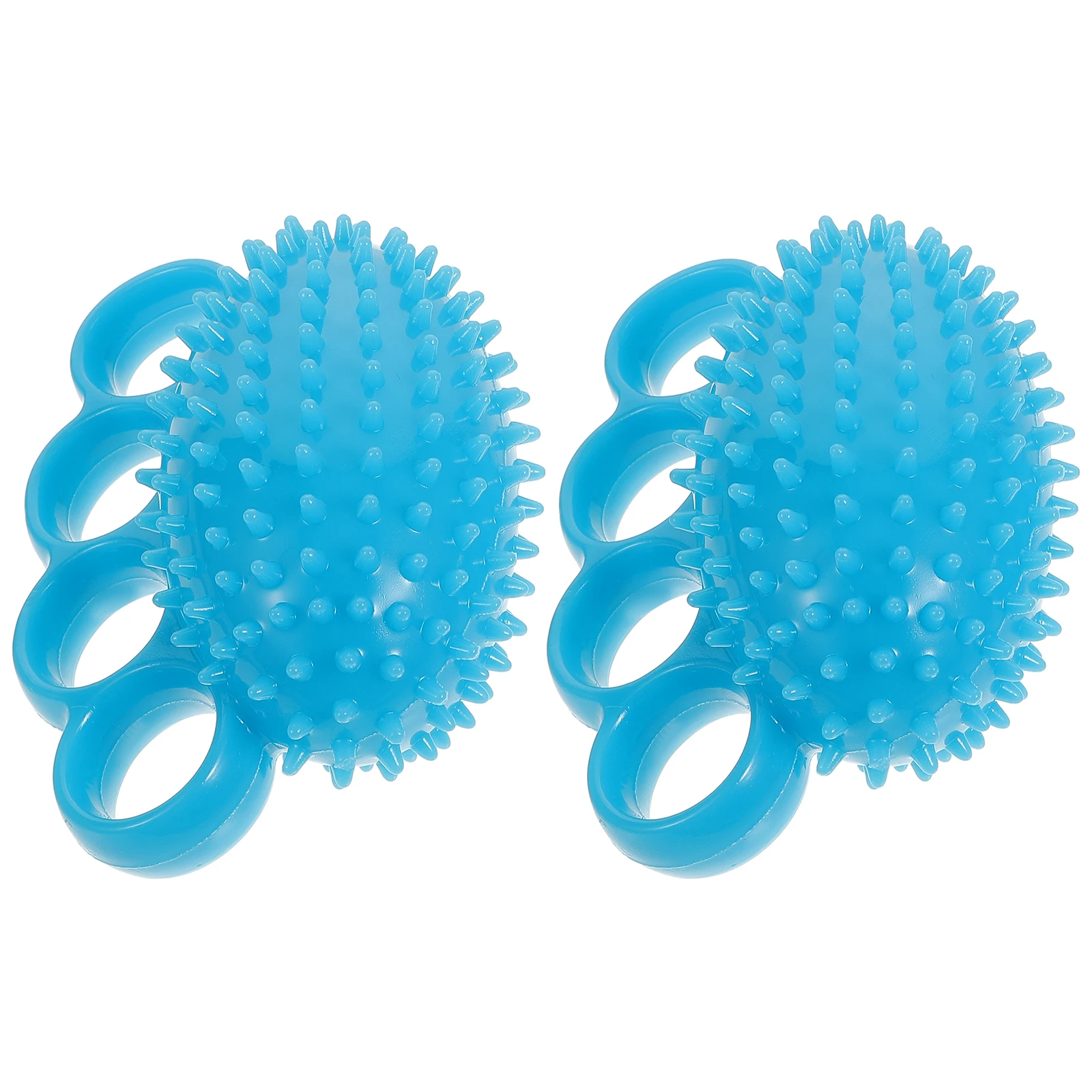 

2 Pcs Massage Ball Grip Fitness Balls Hand for Therapy Rehabilitation Exercisers Strength Blue