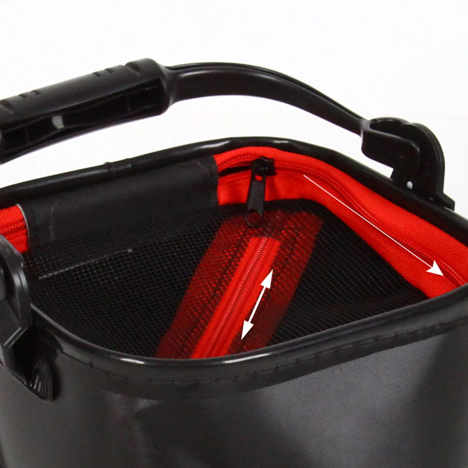 Cubo de cebo, cesta de pesca plegable portátil, almacenamiento de aparejos de pesca para Lucio, lago, trucha en alta mar, estanque de río de agua salada de aguas profundas