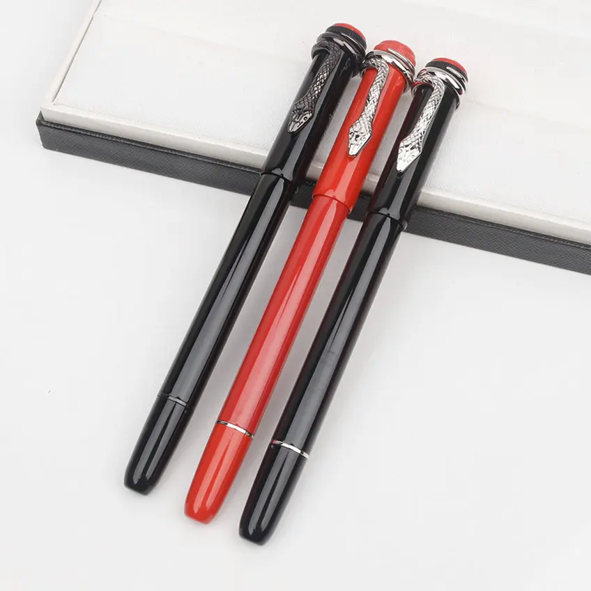 

Limited High Quality MB Metal Edition Series 1912 Ballpoint Pen Inlay Snake Clip Roller Ball for Writing Business Office Caneta