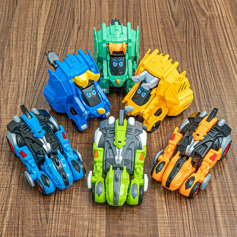 2 In 1 Monster Truck Transformation Car Toy Children Dinosaur Car Toy Transformation Toys for Boy Deformation Figures Robot Toys