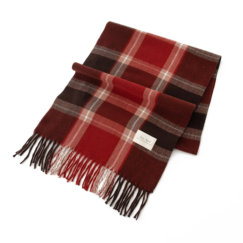 Women\'s Fashion Scottish Style Tartan Warm Scarf Plaid Soft Long Wrap Shawl Christmas Valentine\'s Day for Girlfrend Wife Mom