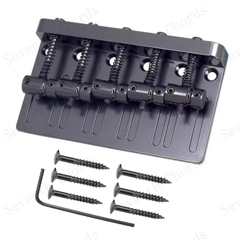 Chrome Vintage Type Heavy Duty Upgrade 5 Strings Electric Bass Bridge Guitar Accessories Parts Musical Instrument