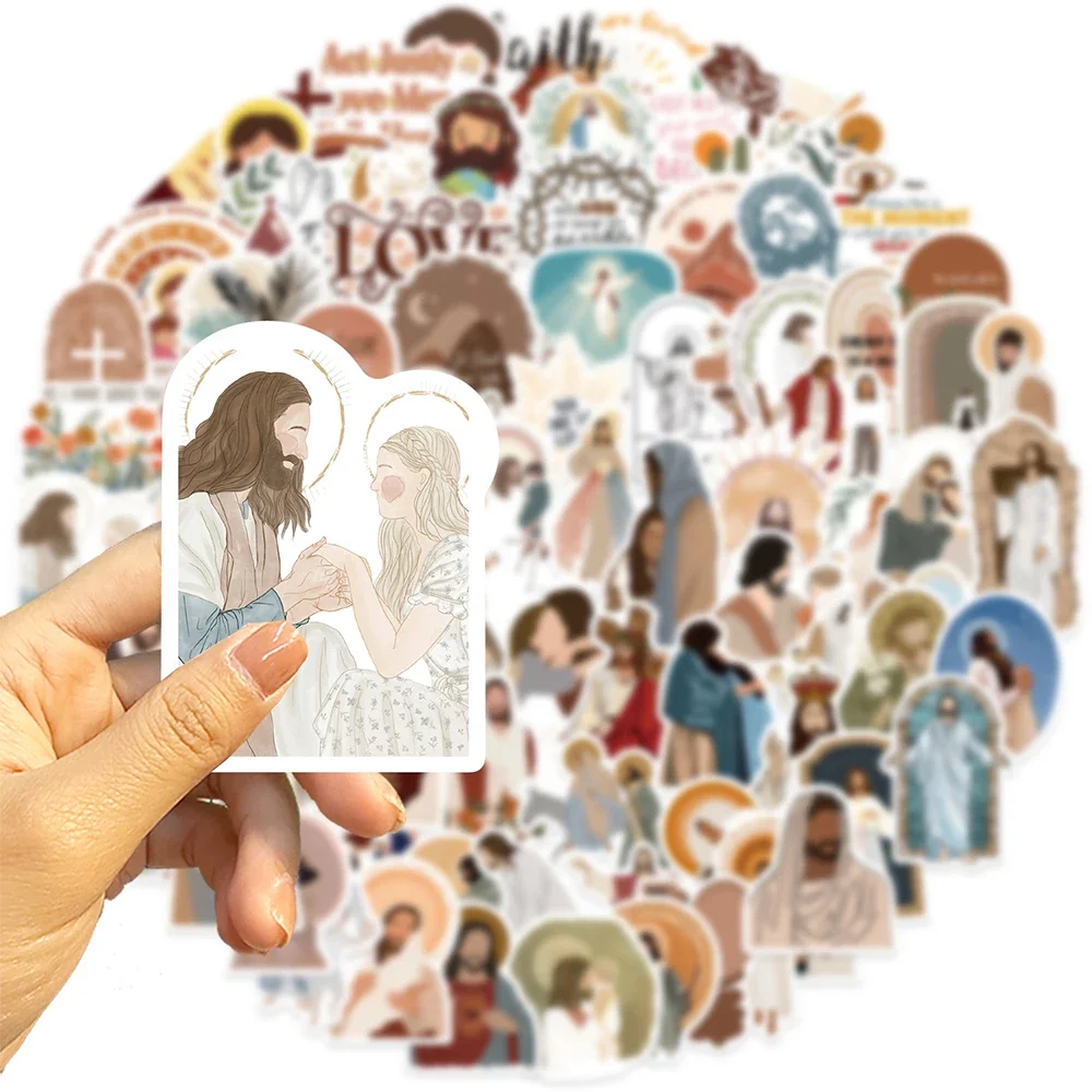 10/30/50/102PCS Jesus Abbe Christian Religion Stickers Encouragement Graffiti Notebook Laptop Luggage Car Wall Decals DIY Toys