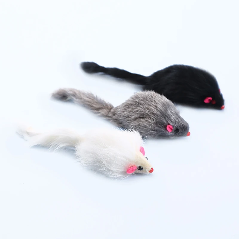 Cat toy Rabbit Hair mouse contains Rattonite bite resistant interactive play pet supplies