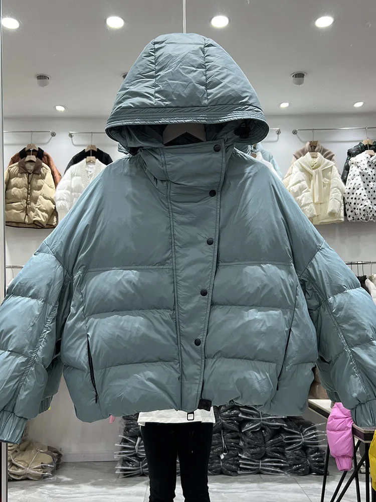 

New Women Hooded Down Jacket White Duck Down Jackets Winter Warm Coats And Parkas Female Outwear