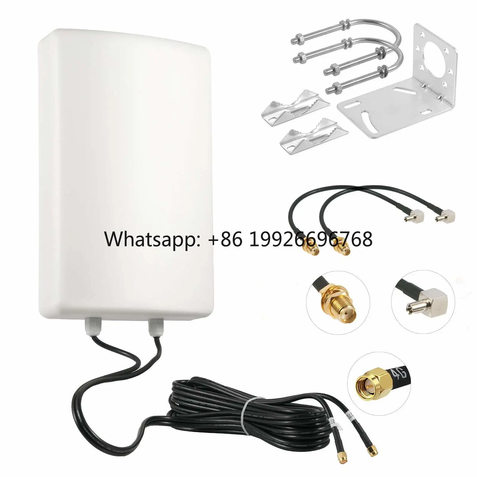11dBi High Gain 4G LTE 5G Waterproof Dual Polarization MIMO Antenna with Dual 5m Cables SMA/TS9 Conors  Nighthawk